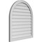 Ekena Millwork Round Top Surface Mount PVC Gable Vent w/ 2"W x 1-1/2"P Brickmould Frame, 30"W x 34"H GVPRT30X3402SN - alternate 2